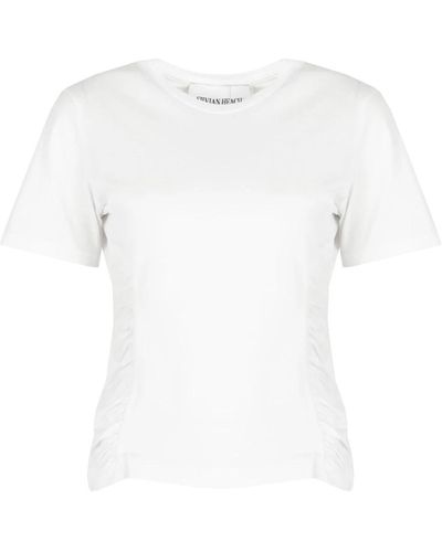 Silvian Heach Figurbetontes T-Shirt mit Rundhalsausschnitt - Weiß