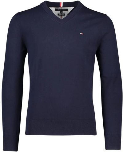 Tommy Hilfiger Maglione blu scuro con scollo a v