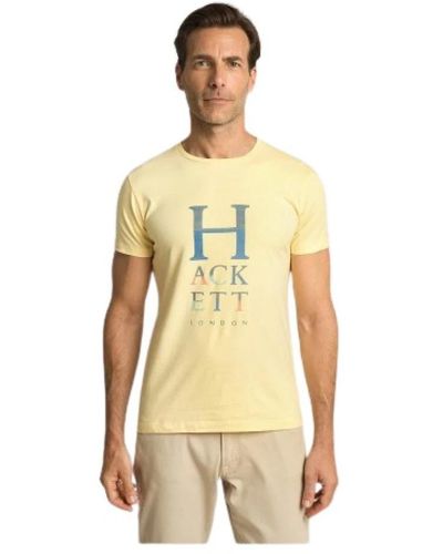 Hackett Baumwoll t-shirt - Gelb
