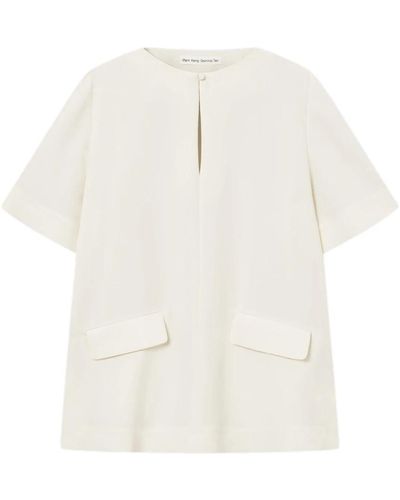 Mark Kenly Domino Tan Blouses & shirts > blouses - Blanc