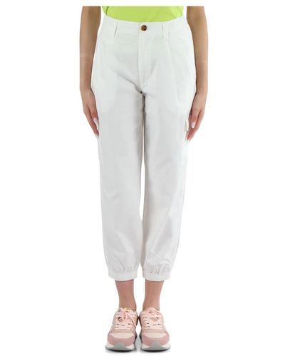 Sun 68 Cropped Trousers - White