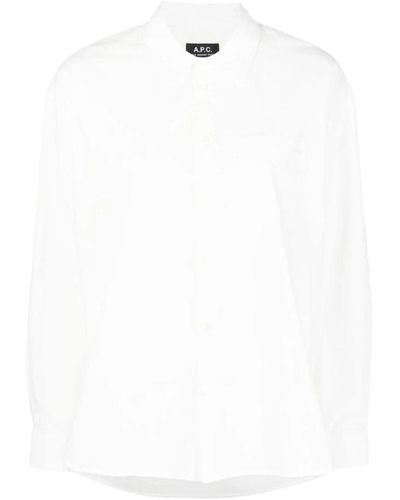 A.P.C. Casual shirts - Blanco