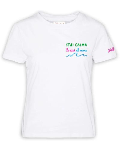 Saint Barth T-shirt mare calmo - Bianco