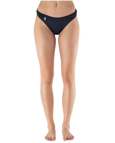 Ralph Lauren High leg bikini scoop bottom - Blau