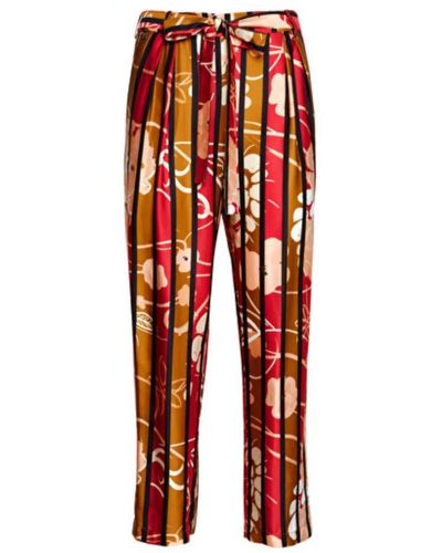 Manila Grace Straight Trousers - Red