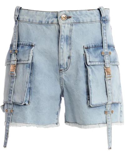 Fracomina Shorts > denim shorts - Bleu