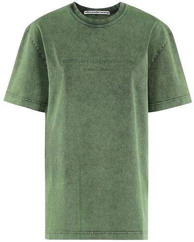 Alexander Wang Logo print kurzarm t-shirt - Grün