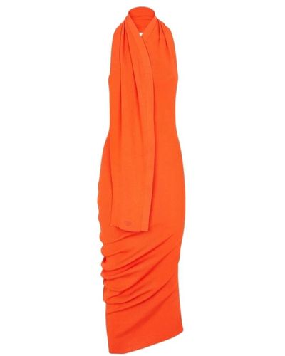 Fendi Vestido ajustado con espalda descubierta - Naranja