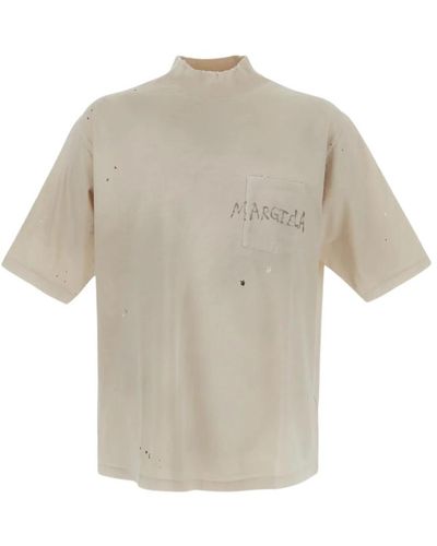Maison Margiela Baumwoll logo t-shirt - Grau