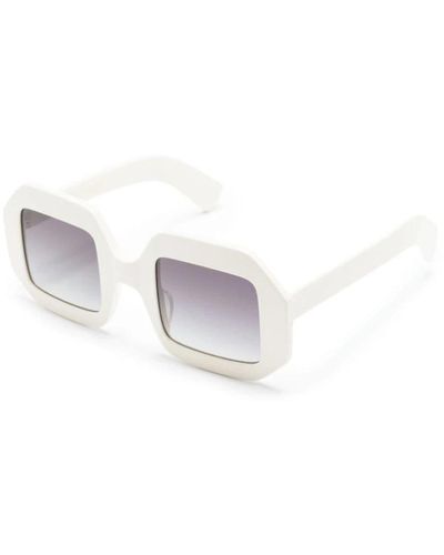 Kaleos Eyehunters Weiße sonnenbrille mit original-etui