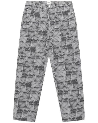 Arte' Straight Pants - Gray