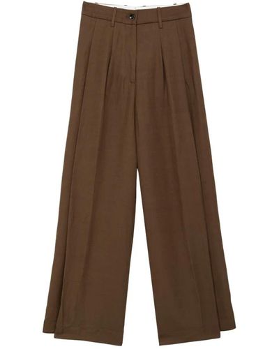 Nine:inthe:morning Trousers > wide trousers - Marron