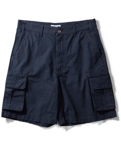 Edmmond Studios Navy cargo shorts - bio-baumwolle - Blau