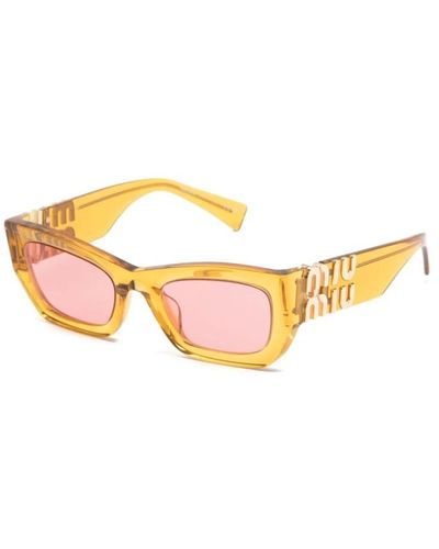 Miu Miu Mu 09ws 12t1d0 sunglasses - Amarillo