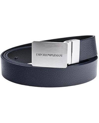 Emporio Armani Cintura reversibile alta qualità - Blu