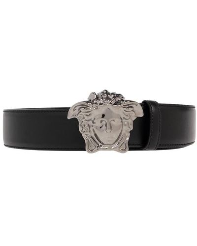 Versace Leather belt with Medusa - Schwarz