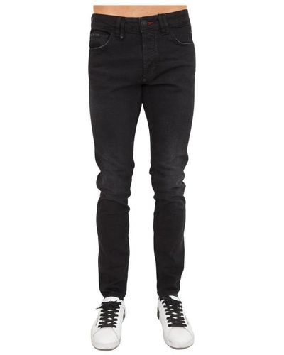 Philipp Plein Slim-Fit Jeans - Black