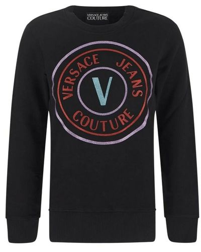 Versace Glittered Logo Sweatshirt - Schwarz