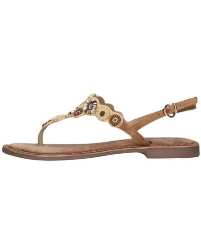 Lazamani R sandale mit perlen- und strasssteindekoration - Braun