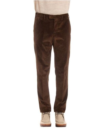 PT Torino Pantalone marrone in velluto