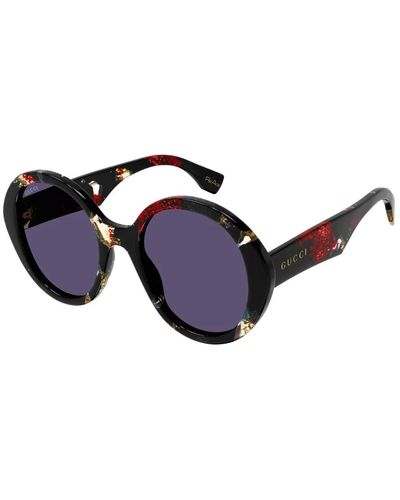 Gucci Schwarze sonnenbrille für frauen - Blau