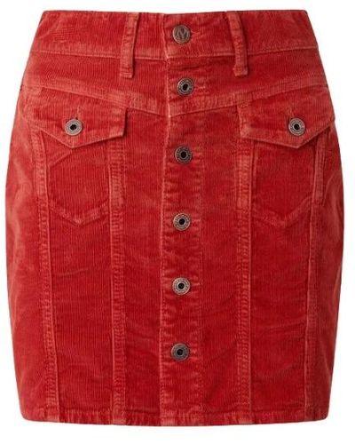Pepe Jeans Short Skirts - Rot
