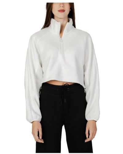 Calvin Klein Hybrid sherpa pull sweatshirt - Blanco