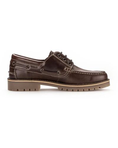 Gabor Shoes > flats > laced shoes - Marron
