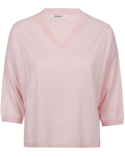 Kangra V-Neck Knitwear - Pink