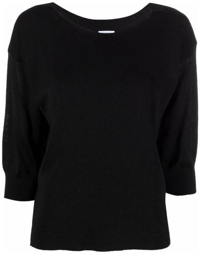Malo Round-Neck Knitwear - Black