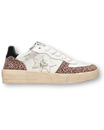 2Star Leoparden detail bianca padel sneakers - Pink