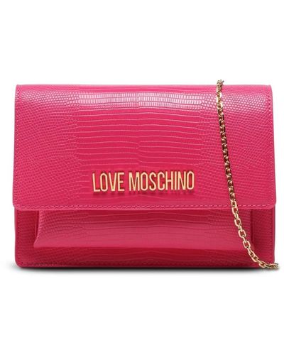 Love Moschino Schultertasche mit metall-logo-detail - Rot