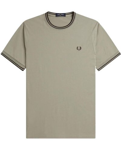 Fred Perry Twin tipped rundhals t-shirt - Grau