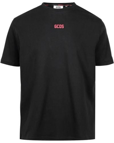 Gcds Basic logo regular magliette in cotone - Nero