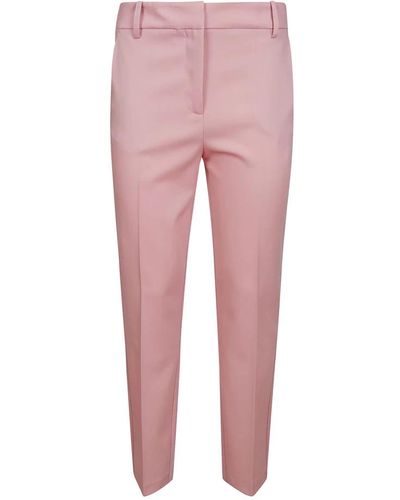 Liviana Conti Pantalones slim rosa con cinturón