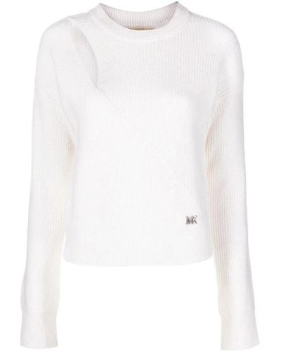 Michael Kors Round-Neck Knitwear - White