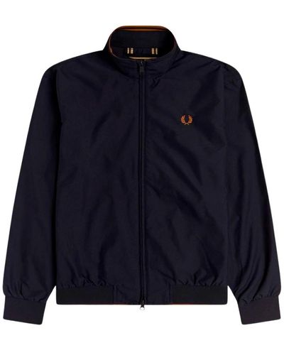 Fred Perry Giacca sportiva in nylon brentham blu scuro