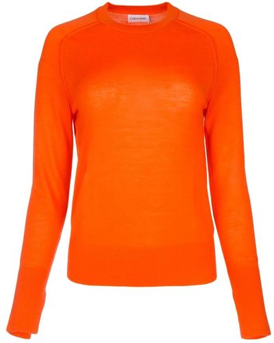 Calvin Klein Knitwear > round-neck knitwear - Orange