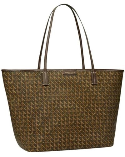 Tory Burch Ever-ready printed coated canvas tote tasche - Braun