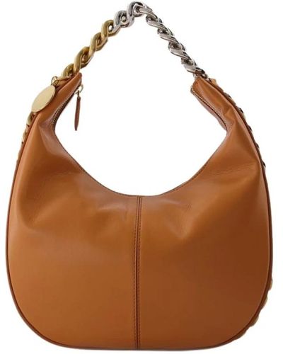 Stella McCartney Frayme hobo small in m kunstleder - Braun