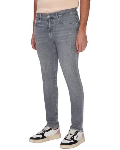 7 For All Mankind Slim fit - Gris