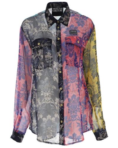 Versace Camicia multicolore da donna - Viola