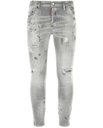 DSquared² Stretch denim skater jeans - Grau