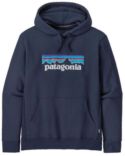 Patagonia Jersey P 6 Logo Uprisal Hoody Blue Man - Blau