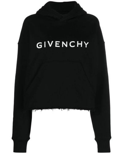 Givenchy Logo-print schwarze baumwoll-hoodie