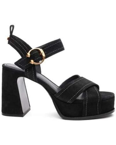 Ash High Heel Sandals - Black