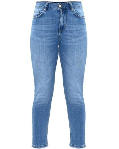 Kocca Jeans skinny mid-rise clici con tasche - Blu