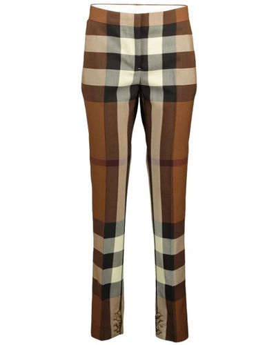 Burberry Trousers > slim-fit trousers - Marron