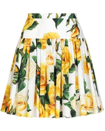 Dolce & Gabbana Short Circle Skirt - Yellow