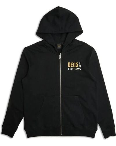 Deus Ex Machina Schwarzer zip hoodie supporter
